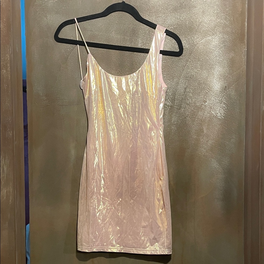 Superdown Iridescent Pink Mini Dress